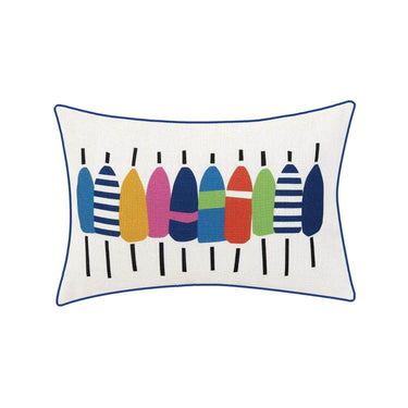 Multi Colored Buoy Printed Pillow, Kate Nelligan Design